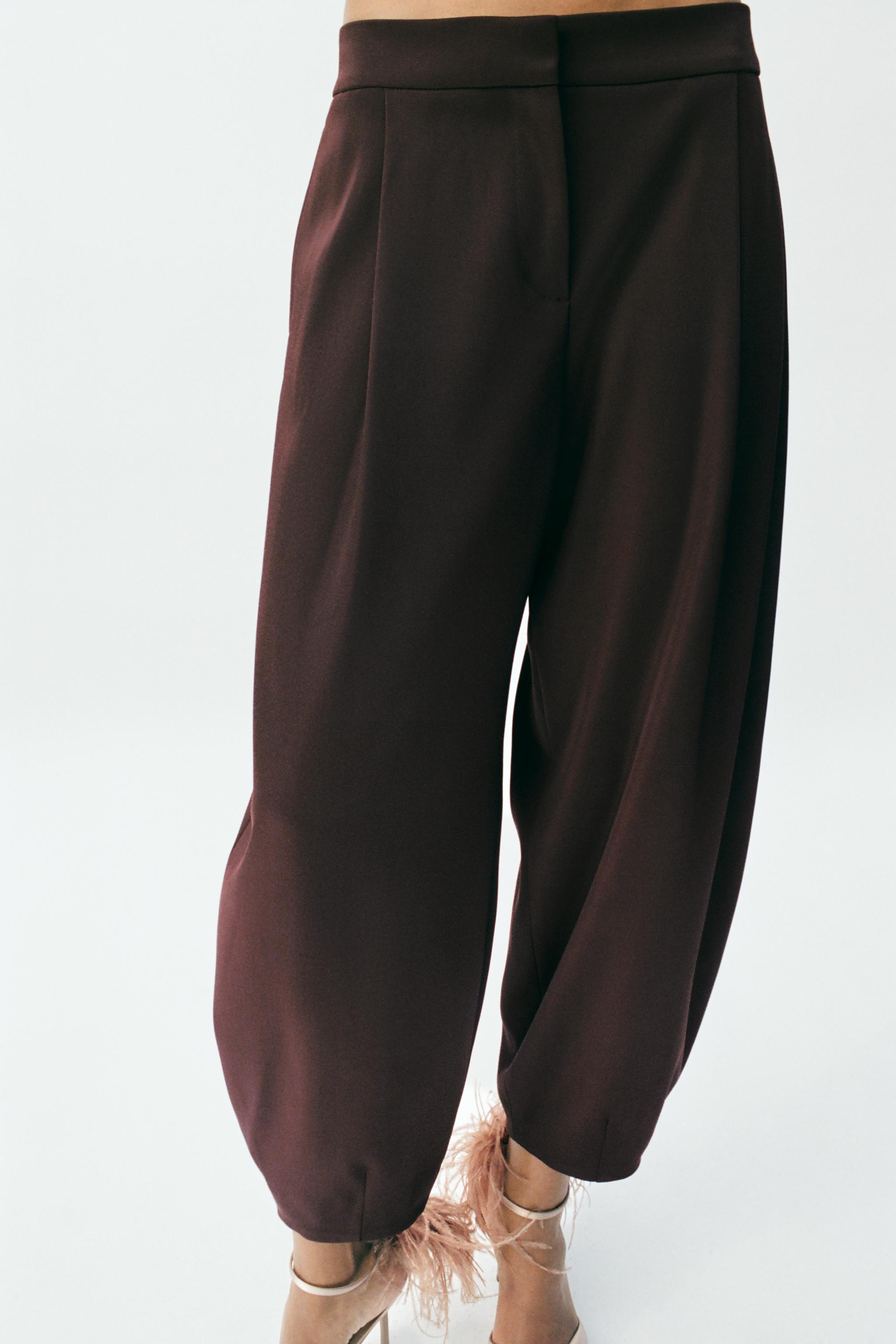 SATIN TAPERED PANTS